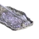 Sterling Silver  Victorian Art Deco pin Brooch Photo 3