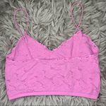 ZARA pink lace trim bralette crop top women's size XS Photo 1