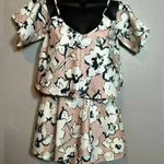 J.O.A. Los Angeles Floral Romper Cold Shoulder Size XS Photo 0