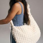 Free People Pucker Up Fleece Carryall Bag Ivory NWT Photo 1