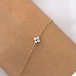 Anthropologie Annika 925 18K Clover Bracelet Photo 0