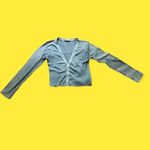 Sparkly cropped cardigan, glitter cardigan, silver cardigan Size XS Photo 1