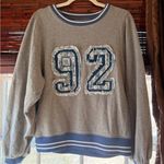 Pilcro Anthropologie Pinny Sweatshirt Top Cotton Floral Lace Photo 0