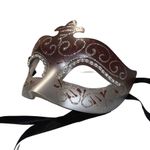 Boutique Masquerade Ball Mask Classic Venetian Halloween Party Theater Women Red Silver Photo 2