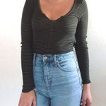 American Eagle Soft & Sexy Olive Green Top Photo 0