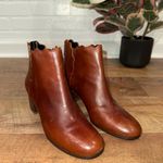 Lands' End Lands’ End Scalloped Edge Brown Leather Ankle Boots Photo 1