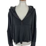 AS Revival Black Slouchy Hoodie Long Sleeve Pullover Loungewear Small Gray Photo 1