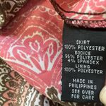 BCX Brown Pink Handkerchief Hem Sleeveless Mini Dress Size 5 Photo 6