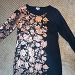LuLaRoe NWT  Elegant Debbie Dress Metallic Rose Gold Floral SZ M Wedding Holiday Photo 6