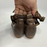 Latigo Abi leather ankle boots brown with braided ankle straps size 6.5 Photo 4