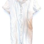 Lauren Moffatt women’s cute ruffle silk dress size 4 White Photo 0
