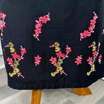 British Khaki  Beaded Floral Botton Twill Pencil‎ Maxi Skirt Black 10 Photo 5