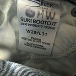 Silver Jeans Suki womens 29/31 medium wash mid rise slim bootcut Distressed blue Photo 7
