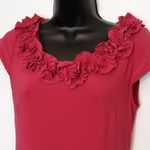 MSK pink ruffle shift dress Size 4 Photo 1