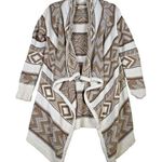 Old Navy Womens Sweater Sz S Brown Cream Western Style Open Cardigan Native Azte Photo 0