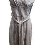 DKNY  Striped Midi Dress Sleeveless V-Neck Casual Summer Dress Size 10‎ Photo 0