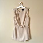 Blaque Label | Tan Nude Faux Wrap Sleeveless Romper Sz S Photo 4