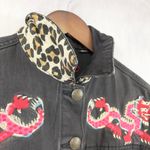 Desigual  Denim Jacket Women L Trucker Dragon Patchwork Asian Street Eclectic Photo 3