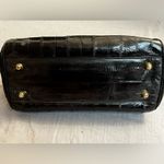 Vintage Black Eel Skin Handbag Exotic Leather Purse Photo 6