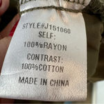 BURU Lightweight Collarless Jacket Olive‎ size Medium Green Photo 4