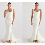 House Of CB HOUSE‎ OF CB 'Emilie' Off White Satin Mermaid Bridal Gown NWOT size S Photo 10