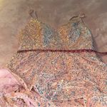 Pink Spaghetti strap fuzzy sequins tiered prom dress size 20 Fairycore princess Photo 7