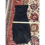 Izzy & Jae Strapless Black Glitter Sequin Party Cocktail Dress Small USA Photo 3