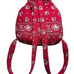Vera Bradley Vintage Red Bandana Mini Backpack Cotton with Drawstring Photo 2