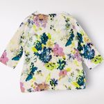 Premise NWT Floral Linen Tunic Top Size M Floral Spring Casual Photo 4