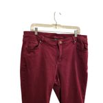 Lane Bryant 5-Pocket Straight High Rise Denim Capri Jeans Casual Maroon Size 18 Photo 2