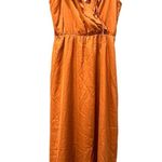 Show Me Your Mumu Samantha Orange Ruffle Wrap Dress Photo 1
