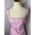 Reformation New  Kerrigan Linen‎ Dress in Babygirl Pink Size 10 Photo 6
