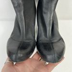 Chloé READ CHLOE SZ 6 ? Leather Sock Bootie Stretch Heel Black Ankle Heel Boots Italy Photo 7