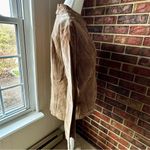 Ami Brown Suede Button Up Jacket Shacket Lightweight Boho Chic Classic Style Size XL Photo 4