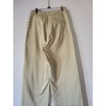 ZARA Pants Womens 4 High Rise Relaxed Leg Ankle Length Wide Leg Light Gren Olive Photo 3