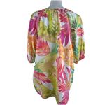 Tommy Bahama  Shirt L Womens Multicolor Linen Viscose Floral Button Pullover Top Photo 6
