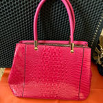 Pink Crocodile Embossed Women's Bag Photo 0