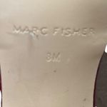 Marc Fisher  Red Strappy Ankle Strap Heels Croc Embossed 8 Square Toe Sexy Chic Photo 0