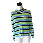 Circus by Sam Edelman NWT Circus NY Mock Neck Long Sleeve Stripe Print 2nd Skin Top Photo 4