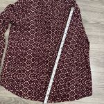 Ivanka Trump  Burgandy Dressy LS Blouse Women’s L Half Clasp Button Office Wear Photo 10