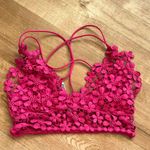 Free People Pink Crotchette Bralette Photo 4