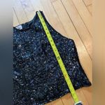 Vintage Sequin Laurence Kazar Crop Top Black Size L Photo 5