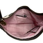 Dooney & Bourke Vtg Monogram Shoulder Bag Purse Ivory Black Leather Trim 10.5x15 Photo 11