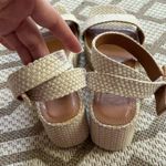 ASOS DESIGN Tatiana flatform sandals in natural rattan square toe size 8 Photo 2