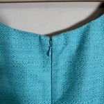 Luisa Spagnoli Linen Jeweled Sheath Dress Women's 42 Blue Italian Tweed Designer Photo 10