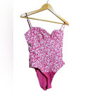 ZARA NWT  Pink Floral Bodysuit Size Small‎ Barbie Core Photo 5