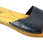 Born 8 Preppy Women's Black and Tan Slide Sandals Photo 0