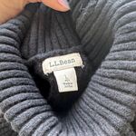 L.L. Bean Pet Black Waffle Knit Turtleneck Pullover Sweater Women's Large Photo 1