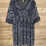 Akemi & Kin Anthropologie Size 2 Oversized Brooke Eyelet Dress Black Photo 0