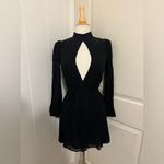 Reformation $248 Ottessa Black Long Sleeve Mini Dress Goth Rock Festival Emo Photo 2